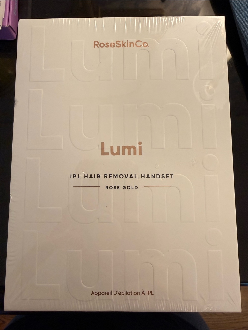 RoseSkinCo Lumi IPL Hair Removal Handset Rose Gold NEW SEALED $229 Retail